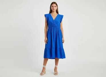 sukienki maxi na wesele niebieska: Sukienka damska, rozmiar S — 6