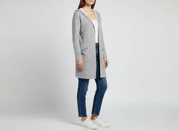 długi sweter i sukienka: Kardigan damski, rozmiar S — 1