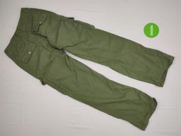 brązowe szerokie spodnie bershka: Bershka, Spodnie cargo damskie, rozmiar XS — 5