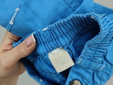 czarne spodnie woskowane: Baby material trousers, 1-3 months, 56-62 cm, condition - Very good — 5