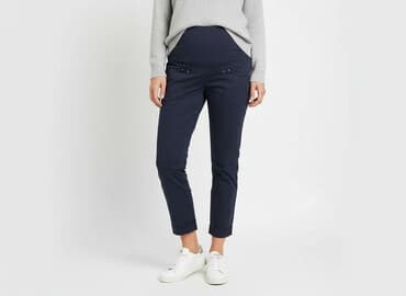 czarne legginsy ciążowe: H&M Mama, Spodnie materiałowe damskie, rozmiar L — 1