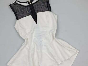 bluzka z baskinką biała: Women's blouse, size S — 2