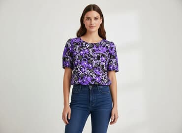 lawendowa bluzki damskie: Bluzka damska, rozmiar S — 5