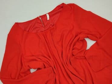 czerwona bluzka z dekoltem v: Туніка жіноча, розмір S — 2