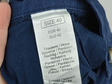 granatowe chinosy damskie: Orsay, Spodnie materiałowe damskie, rozmiar L — 5