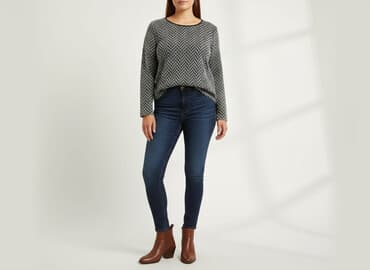 bluzki basic czarne: Gina, Bluzka damska, 3XL — 6