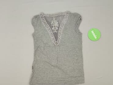 bluzka z marszczeniem na dekolcie: T-shirt damski, rozmiar S — 3