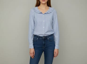 koszula damska w niebieskie paski: Koszula damska, rozmiar S — 1