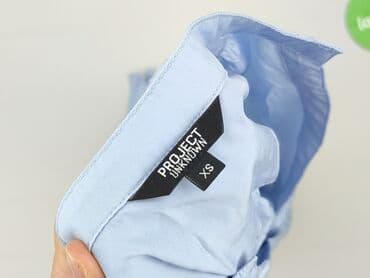 niebieska bluzki z bufiastymi rękawami: Project, Bluzka damska, rozmiar XS — 4