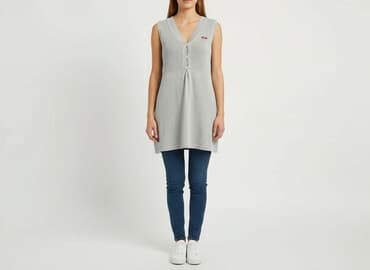 eleganckie swetry damskie różpinane do sukienki: Women`s tunic, size S — 1