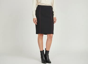 spódnice midi plisowane czarne: Elégance, Spódnica damska, rozmiar S — 6