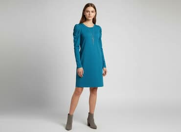 sukienka golf sweter: Sukienka damska, rozmiar S — 5