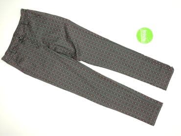 ubrania w pepitkę: Spodnie materiałowe damskie, rozmiar S — 4