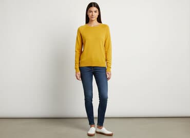 zara zolty sweter: Sfera, Sweter damski, rozmiar L — 1