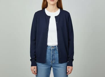 sweter w chmurki reserved: Kardigan damski, rozmiar S — 6