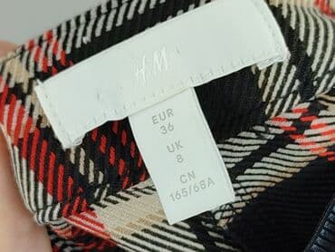 spodnie czerwone w kratę h m: H&M, Material trousers for women, size S — 5