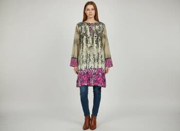 bluzki z printem: Tunika damska, rozmiar S — 6