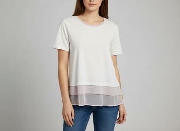 koszulka na ramiączkach jedwabna: T-shirt damski, rozmiar L — 7