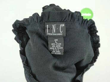 top z piórami czarny: INC International Concepts, Top damski, L — 4