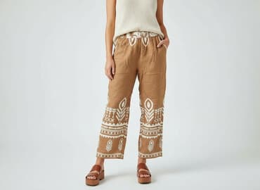 kuloty damskie jeansy: Spodnie materiałowe damskie, rozmiar M — 8