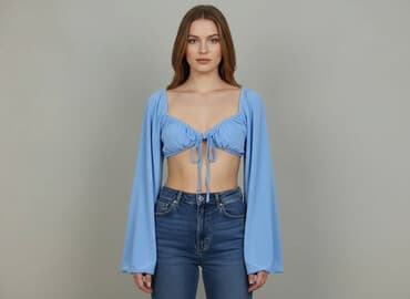 asos stroje kąpielowe plus size: Wave, Top damski, rozmiar S — 7