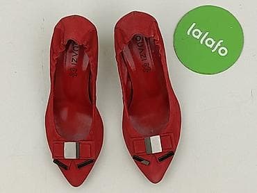 szpicu: Czerwone czółenka QUAZI na obcasie - Marka: QUAZI - Rozmiar: 36 — 2