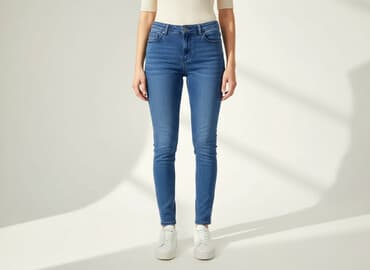 sinsay szerokie spodnie jeansowe: Sinsay, Jeansy damskie, rozmiar M — 6