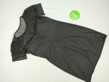 czarna sukienka z przezroczystymi rękawami: Women`s dress, size S — 4
