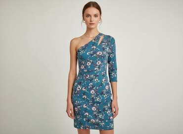 sukienka rozkloszowana dekolt łódka: Amisu, Sukienka damska, rozmiar XS — 7