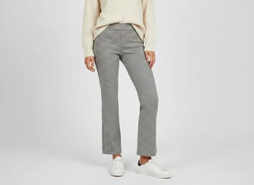 ubrania w pepitkę: H&M, Spodnie materiałowe damskie, rozmiar L — 1