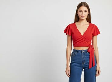 czerwone body intimissimi: T-shirt damski, rozmiar S — 5