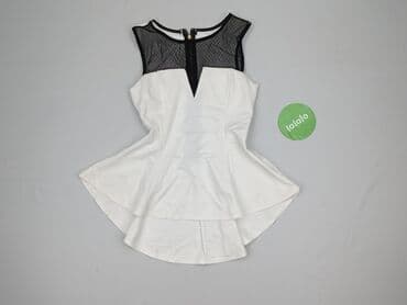 bluzka z baskinką biała: Women's blouse, size S — 3