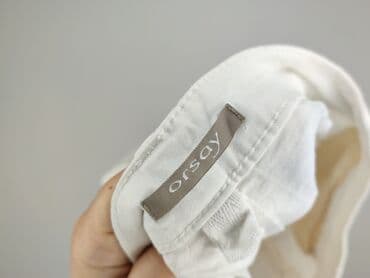 białe spodnie damskie mohito: Orsay, Spodnie materiałowe damskie, rozmiar L — 4