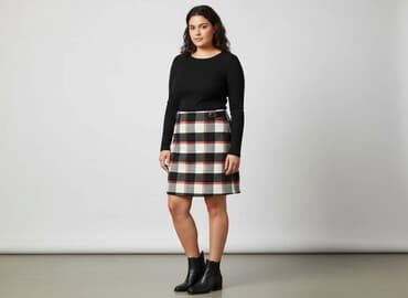 szkocka spódnice w kratę: F&F, Spódnica damska, rozmiar 6XL — 1