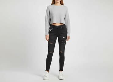 dżinsy czarne: Colloseum, Jeansy damskie, rozmiar M — 7