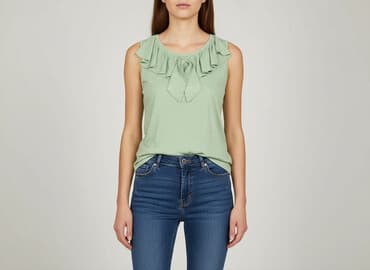 zielona koszulka zara: T-shirt damski, rozmiar S — 6