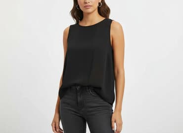 czarne bluzki z przezroczystymi rękawami: Bluzka damska, rozmiar S — 1