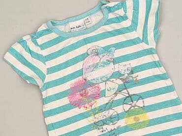wilk i zając koszulka: T-shirt, Blue Seven, 6-9 months, condition - Very good — 1
