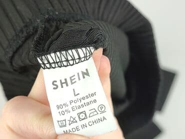 czarne legginsy prążkowane: Shein, Legginsy rozmiar L — 4