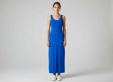 sukienki maxi na wesele niebieska: Sukienka damska, rozmiar S — 6