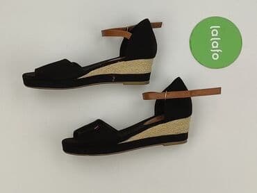 buty na platformie czarne ccc: Sandals for women, size 39 — 2