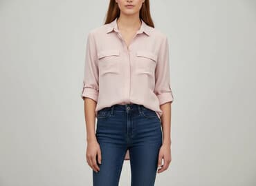 koszula satynowa rozowa: Moodo, Koszula damska, rozmiar S — 8