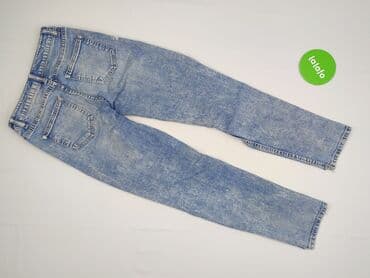 biale szerokie jeansy: Jeansy damskie, rozmiar L — 3