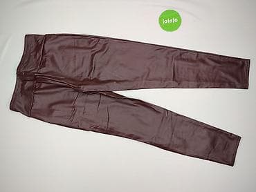 reserved leopard jeans: Leggings Eco-leather for women, size L — 3