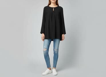 czarne bluzki duże rozmiary: H&M, Bluzka damska, rozmiar L — 7