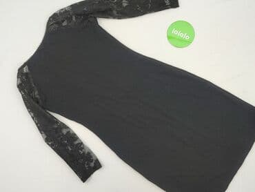 czarna sukienka z przezroczystymi rękawami: Women`s dress, size S — 4