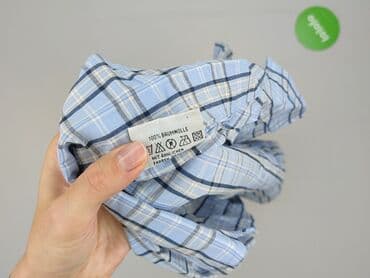 allegro podkoszulki: Shirt 10 years, condition - Perfect, pattern - Cell, color - Light blue — 5