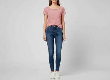 reserved koszulka w paski: Reserved, T-shirt damski, rozmiar L — 1