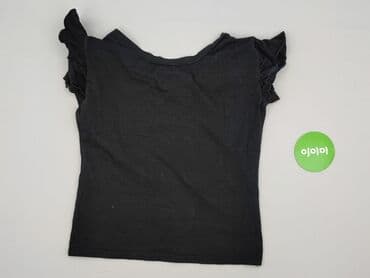 czarne t shirty w serek damskie: Bluzka damska, rozmiar L — 3