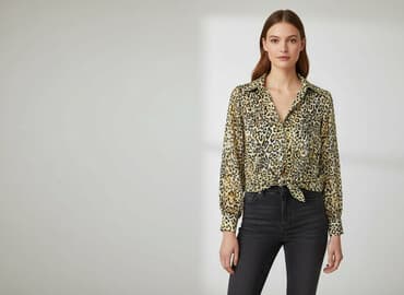 bluzki z pomponami: Jus de Pom, Bluzka damska, rozmiar L — 1